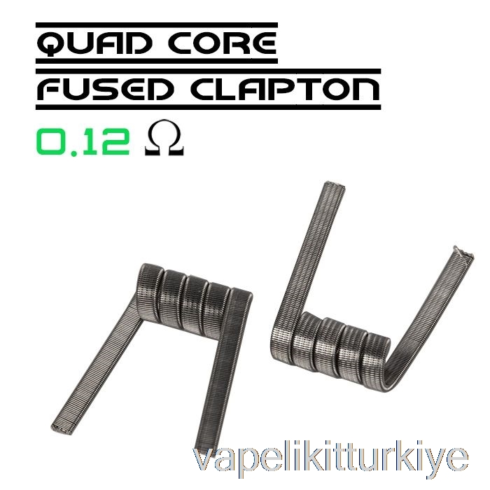 Vape Likit Wotofo Comp Wire - önceden Oluşturulmuş Bobinler 0.12ohm Dört çekirdekli Sigortalı Clapton - 10'lu Paket
